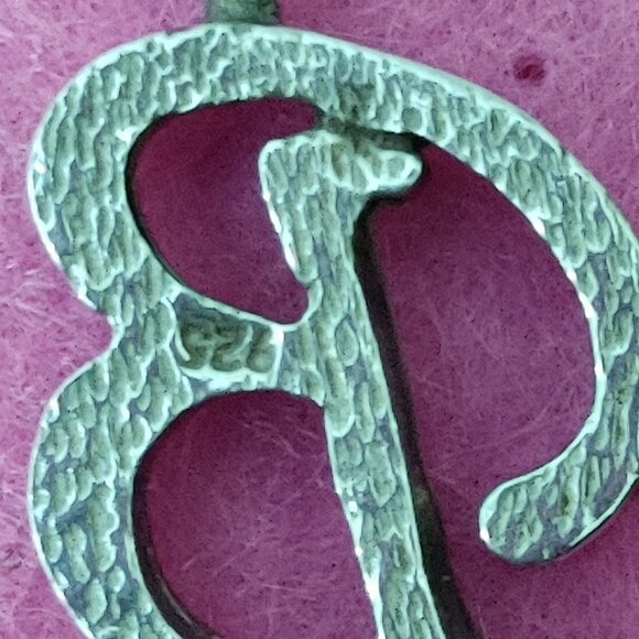 925 initial B sterling silver pendant - Picture 3 of 3